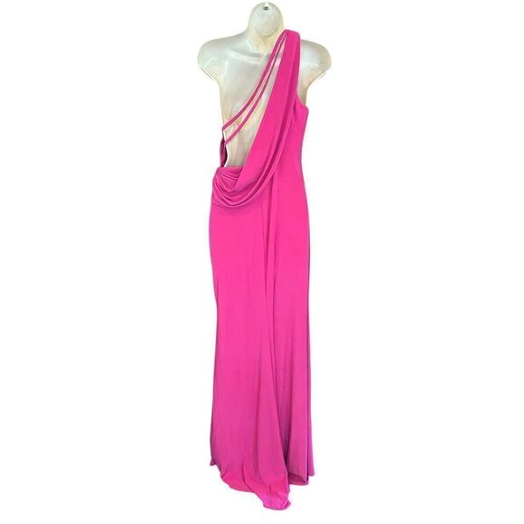 Mac Duggal One Shoulder Gown in Candy Pink NWT Size 2 - Picture 5 of 7